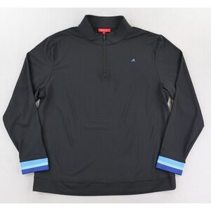 Redvanly Pullover Mens XL Black Quarter Zip Performance Golf Stretch Long Sleeve